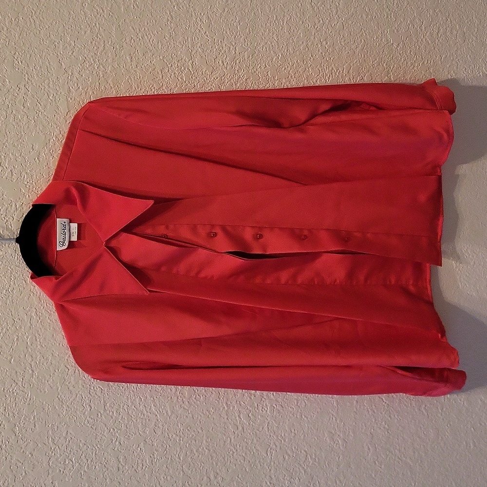 Coral Long Sleeve Button Up